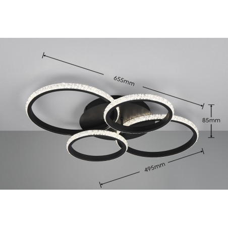 RL Lampa natynkowa LED CIRES R67364132 czarny