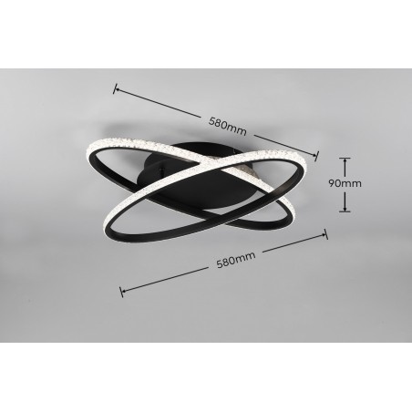 RL Lampa natynkowa LED LANE R67802132 czarny