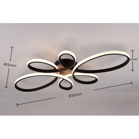 Trio Lampa natynkowa LED FLY 645619132 czarny