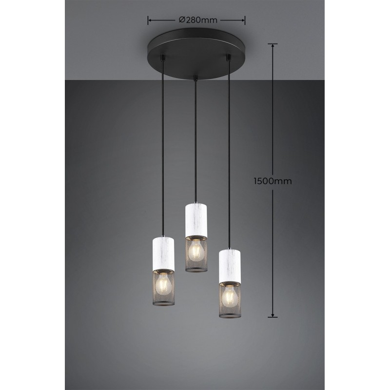Trio Lampa wisząca nowoczesna TOSH 304330334 czarny, biały