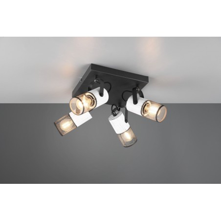 Trio Reflektor sufitowy TOSH 804300434 czarny, biały