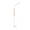 Trio Lampa podłogowa NORRIS 445210131 biały, drewno jasne i ciemne