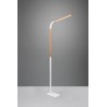 Trio Lampa podłogowa NORRIS 445210131 biały, drewno jasne i ciemne