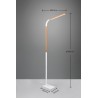 Trio Lampa podłogowa NORRIS 445210131 biały, drewno jasne i ciemne