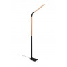 Trio Lampa podłogowa NORRIS 445210132 czarny, drewno jasne i ciemne