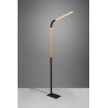 Trio Lampa podłogowa NORRIS 445210132 czarny, drewno jasne i ciemne