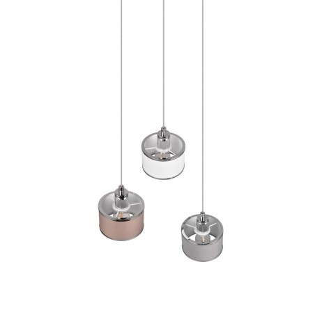 Trio Lampa wisząca nowoczesna KAPRUN 311630306 srebrny i odcienie srebra