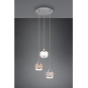 Trio Lampa wisząca nowoczesna KAPRUN 311630306 srebrny i odcienie srebra