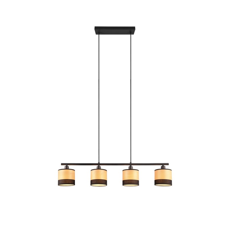 RL Lampa wisząca nowoczesna BOLZANO R31664032 czarny, drewno jasne i ciemne