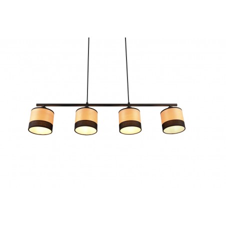 RL Lampa wisząca nowoczesna BOLZANO R31664032 czarny, drewno jasne i ciemne