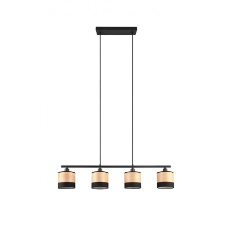 RL Lampa wisząca nowoczesna BOLZANO R31664032 czarny, drewno jasne i ciemne