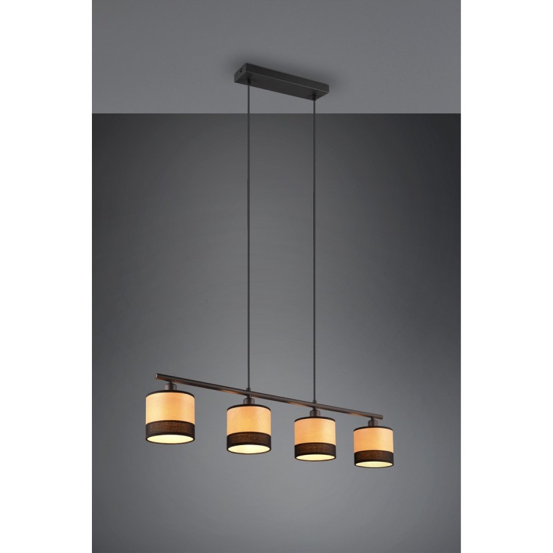 RL Lampa wisząca nowoczesna BOLZANO R31664032 czarny, drewno jasne i ciemne