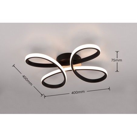 Trio Lampa natynkowa LED FLY 645610132 czarny