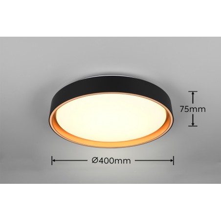 RL Lampa natynkowa LED FELIS R64391080 czarny, złoty i odcienie złota