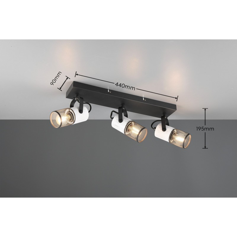 Trio Reflektor sufitowy TOSH 804300334 czarny, biały