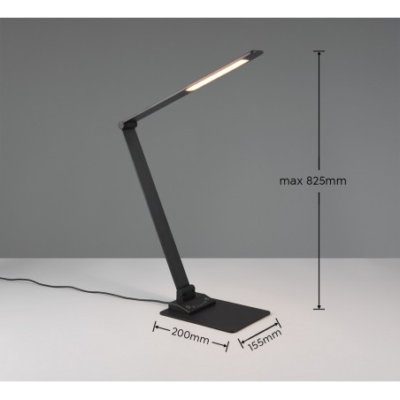 Trio Lampa biurkowa TRAVIS 545310132 czarny