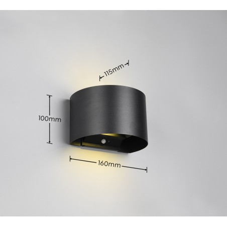 RL Kinkiet TALENT - CZUJNIK RUCHU R27769132 czarny