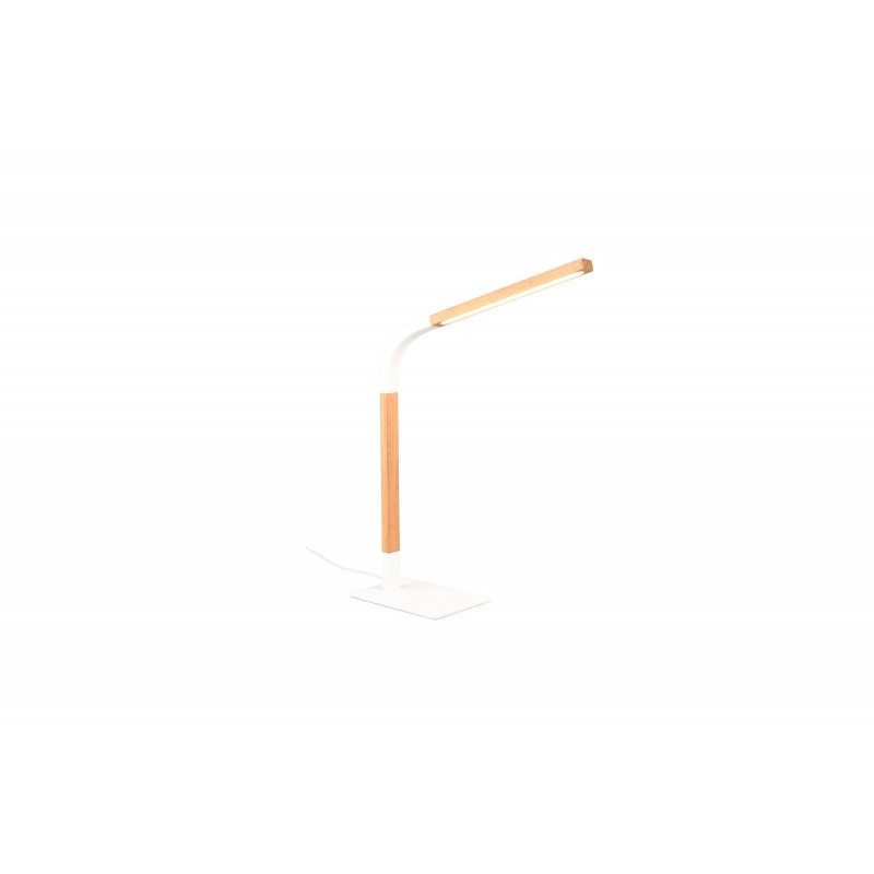 Trio Lampa stołowa NORRIS 545210131 biały, drewno jasne i ciemne