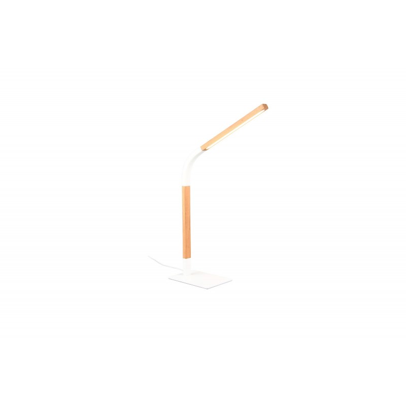 Trio Lampa stołowa NORRIS 545210131 biały, drewno jasne i ciemne