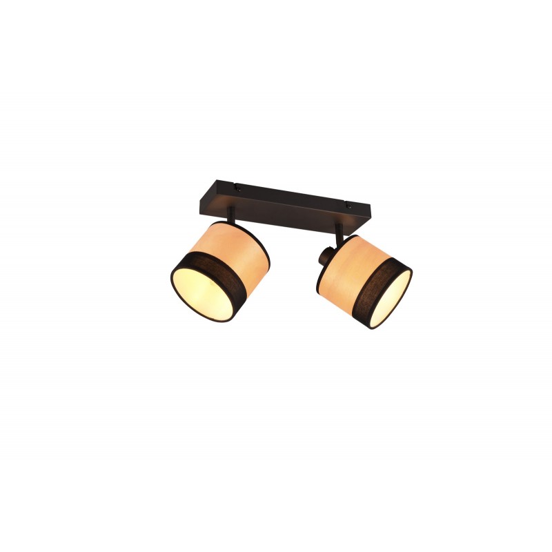 RL Kinkiet BOLZANO R81662032 czarny, drewno jasne i ciemne