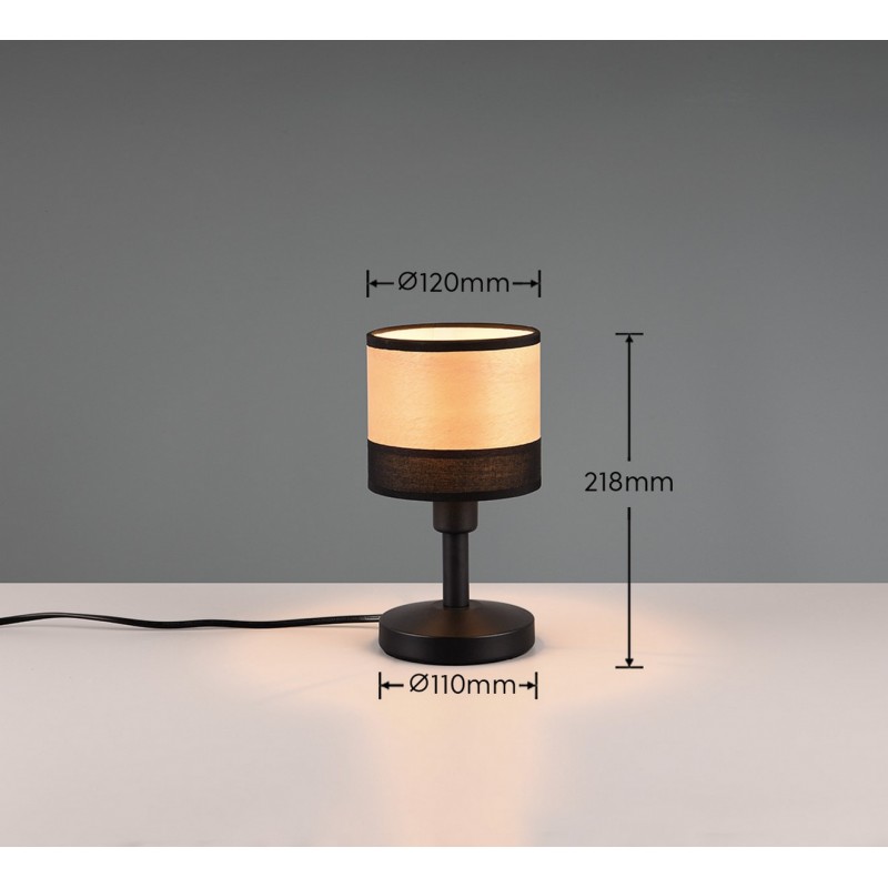 RL Lampa stołowa BOLZANO R51661032 czarny, drewno jasne i ciemne