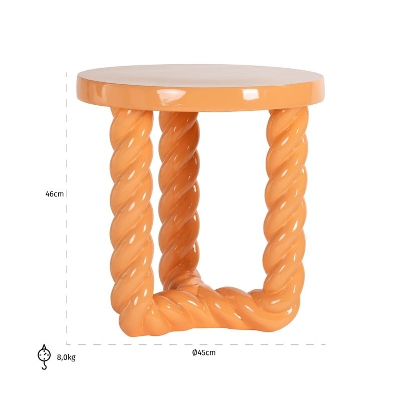 RICHMOND stolik ROSLY pomarańczowy