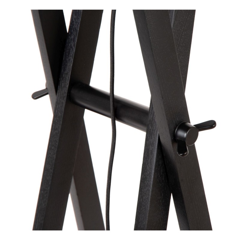 Lucide Lampa podłogowa TRAFALGAR 30763/81/30 czarny, drewno jasne i ciemne