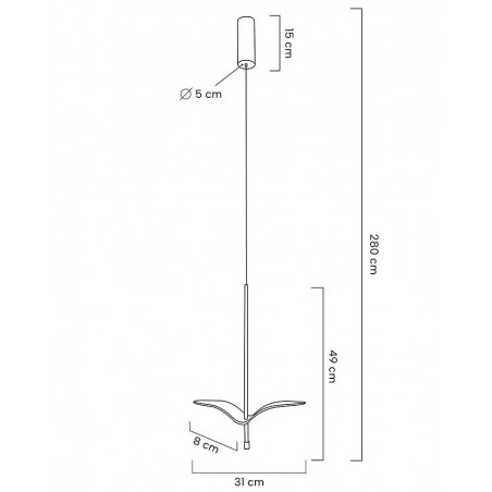 MOOSEE lampa wisząca GAVI A złota