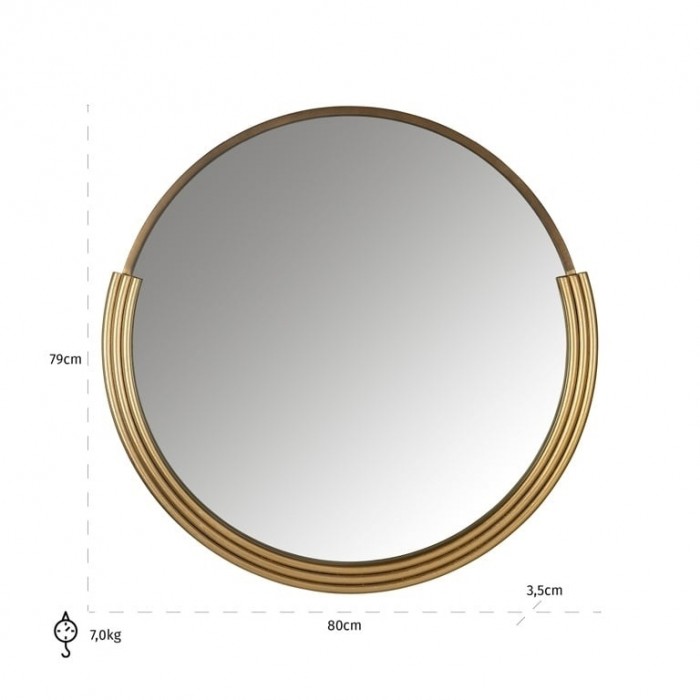 RICHMOND lustro ścienne AFTON L - szczotkowane...