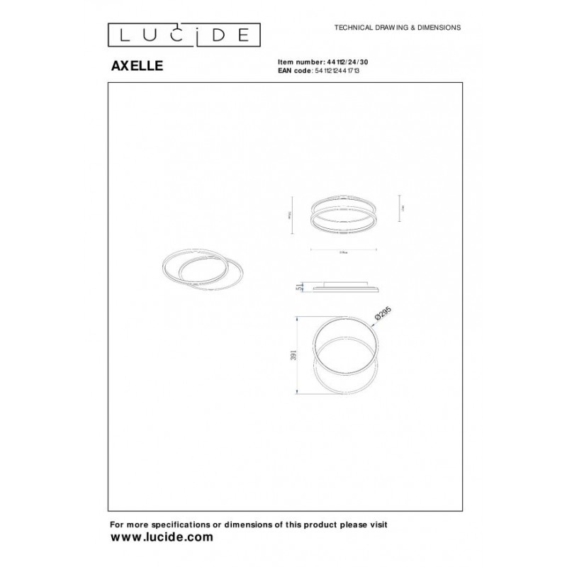 Lucide Lampa natynkowa LED AXELLE 44112/24/30 czarny