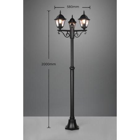 Trio Lampa zewnętrzna stojąca LIVENZA 405760332 czarny