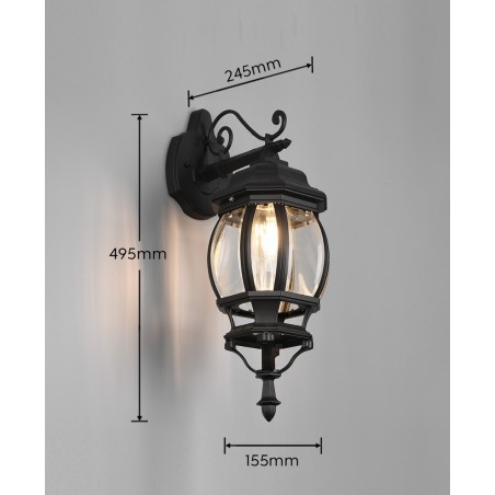 Trio Lampa zewnętrzna ścienna ELVO 206960132 czarny