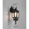 Trio Lampa zewnętrzna ścienna ELVO 206960132 czarny