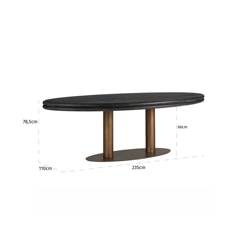 RICHMOND stół jadalniany MACARON 235 - owalny blat