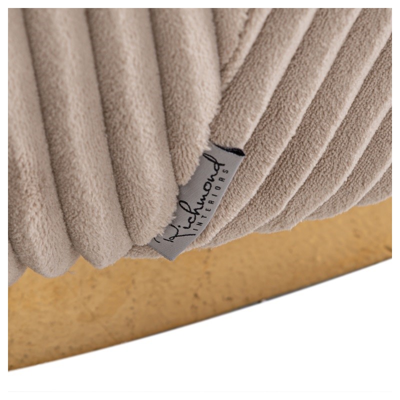 RICHMOND sofa WAYLON NOUGAT - welur, podstawa złota