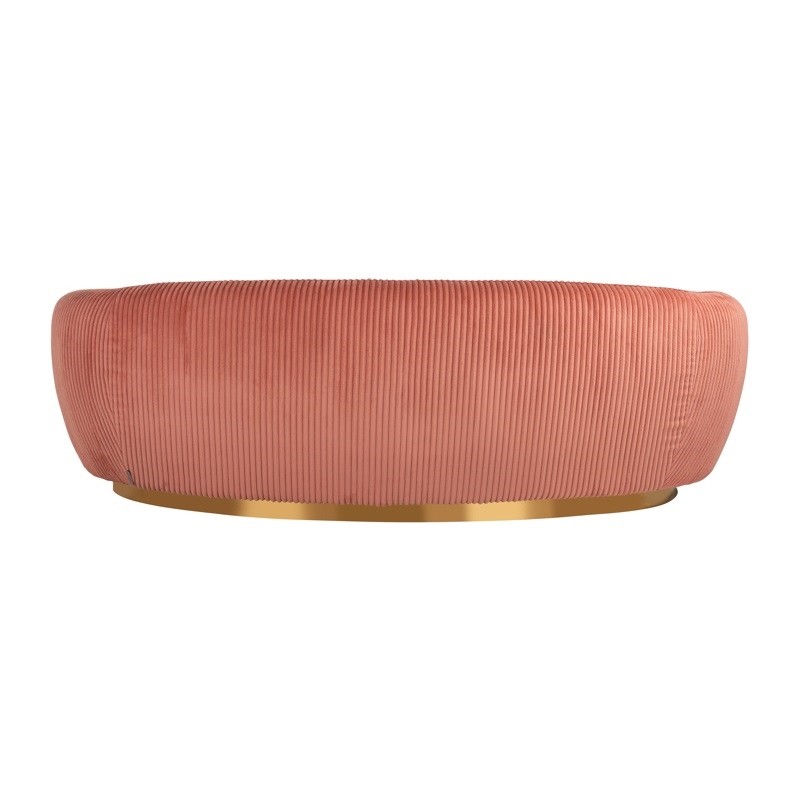 RICHMOND sofa WAYLON PINK - welur, podstawa złota