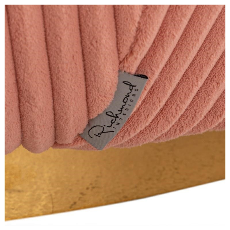 RICHMOND sofa WAYLON PINK - welur, podstawa złota