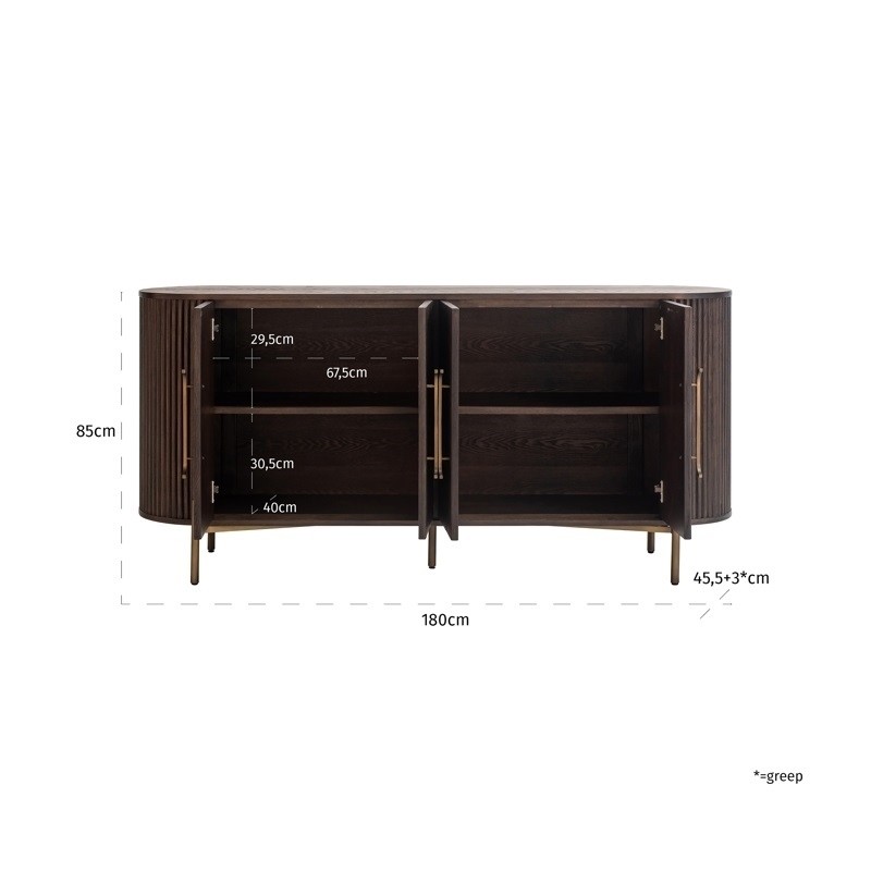 RICHMOND komoda LUXOR - 4 drzwiowa