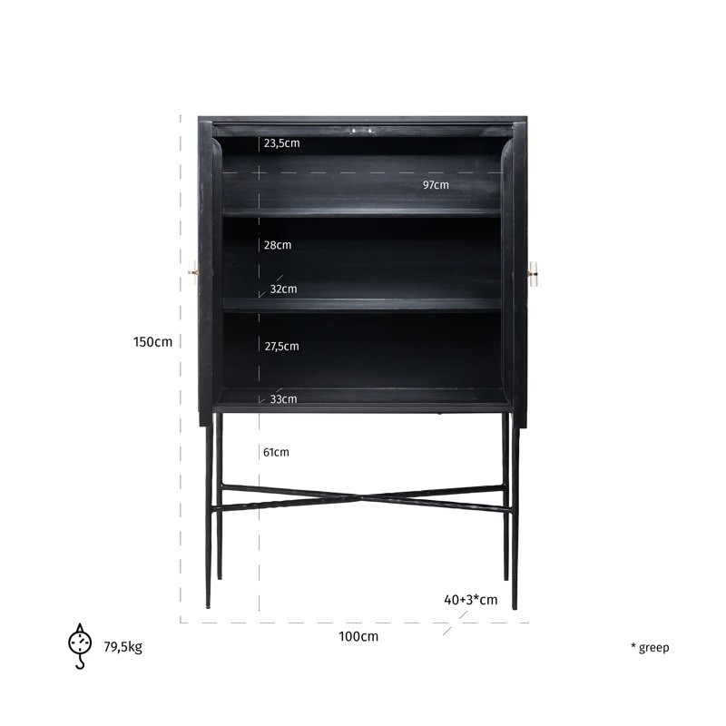 RICHMOND komoda ROSTELLI - 2-drzwiowa