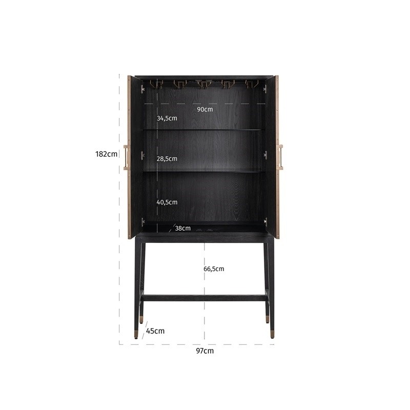 RICHMOND szafka barowa BLOOMINGVILLE - 2 drzwiowa