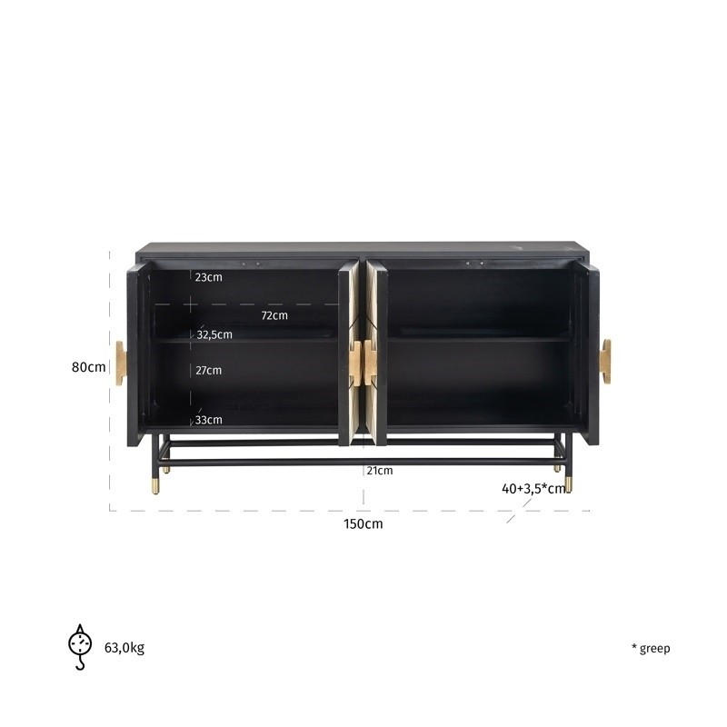 RICHMOND komoda NOVAS - 4 drzwiowa