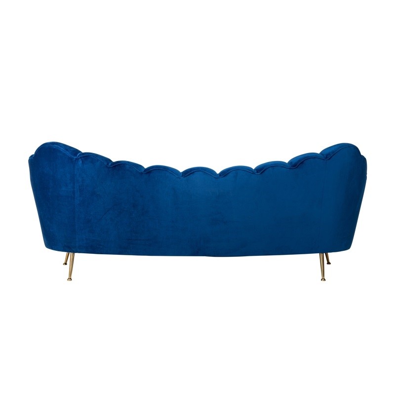 RICHMOND sofa COSETTE BLUE - welur, podstawa złota