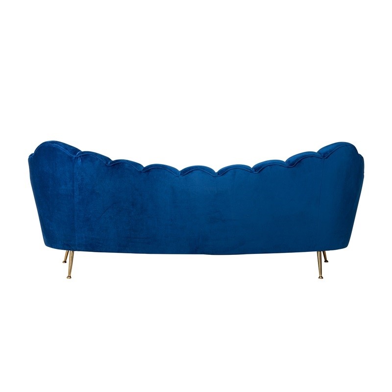 RICHMOND sofa COSETTE BLUE - welur, podstawa złota