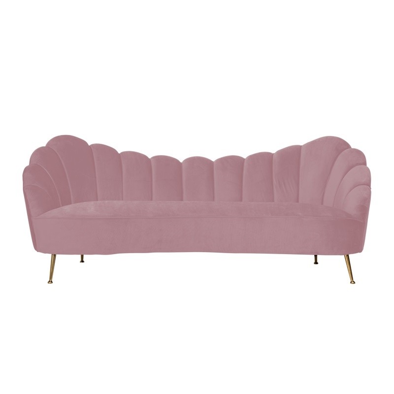 RICHMOND sofa COSETTE PINK - welur, podstawa złota