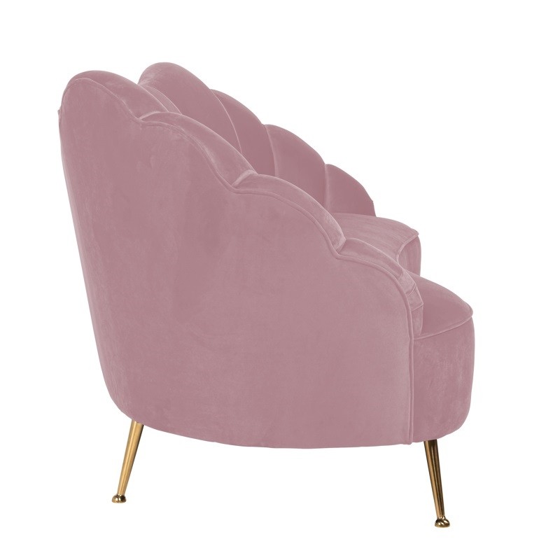 RICHMOND sofa COSETTE PINK - welur, podstawa złota