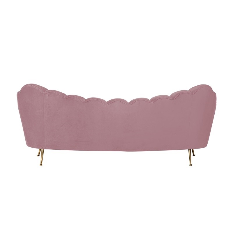 RICHMOND sofa COSETTE PINK - welur, podstawa złota