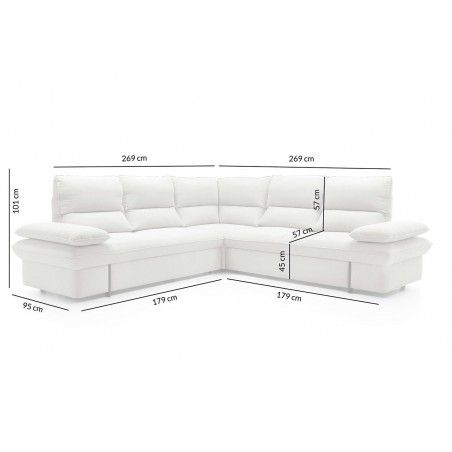 Narożnik SOFIA z funkcją spania - I grupa tkanin