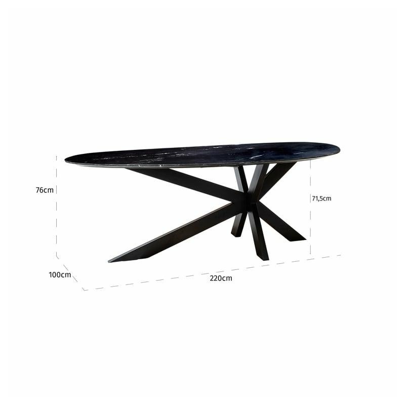 RICHMOND stół jadalniany TROCADERO 220 czarny