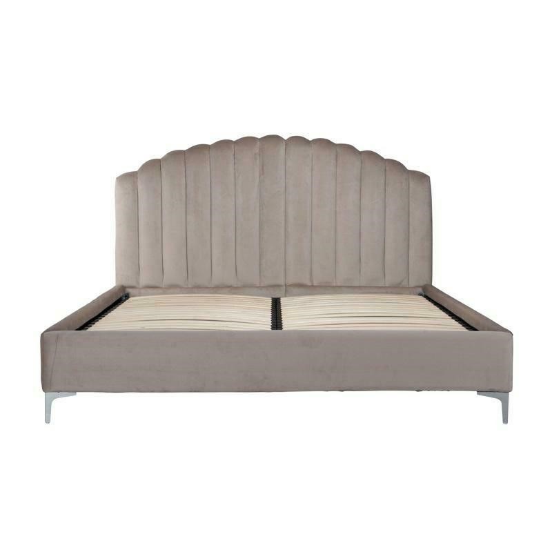RICHMOND łóżko BELMOND 180x200 khaki - welur