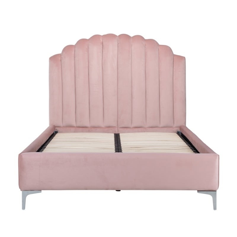 RICHMOND łóżko BELMOND 120x200 różowe - welur